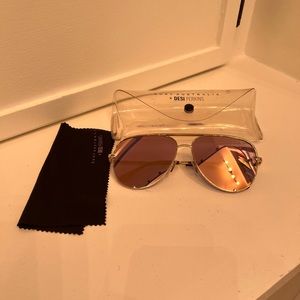 Quay Mirrored Aviator Sunglasses